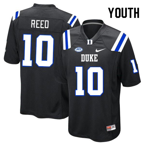 Youth #10 Tyshon Reed Duke Blue Devils College Football Jerseys Stitched-Black